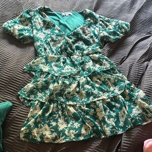 Mimi Chica Green Floral Dress